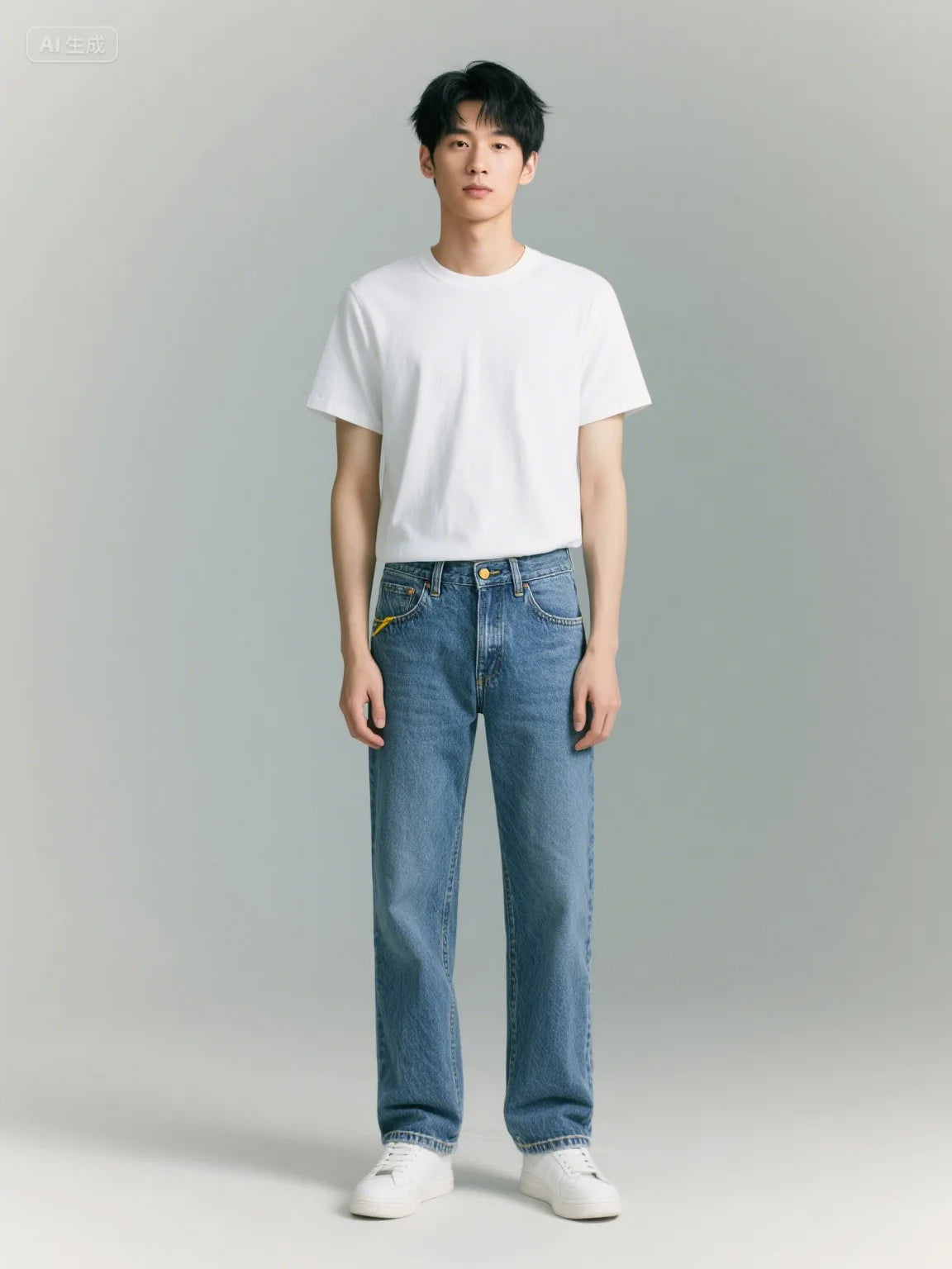 Men's Jeans Casual Straight Stretch Fashion Classic Blue Black Work Denim Trousers Male Brand Clothing